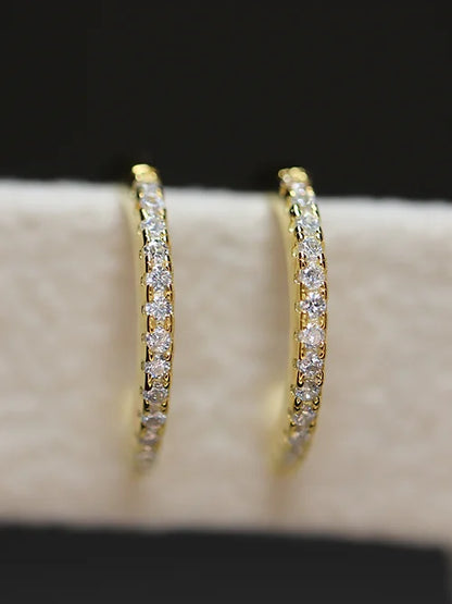 EarCuffs Plata .925 baño en Oro con Zirconias