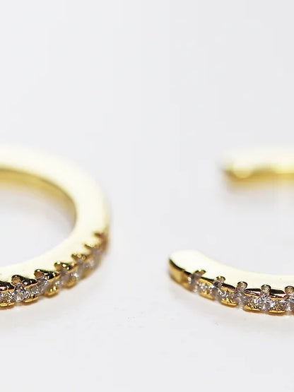 EarCuffs Plata .925 baño en Oro con Zirconias