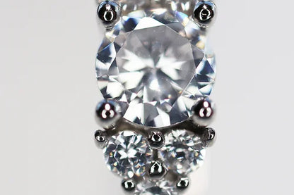 Anillo Solitario Plata .925 baño Rodio