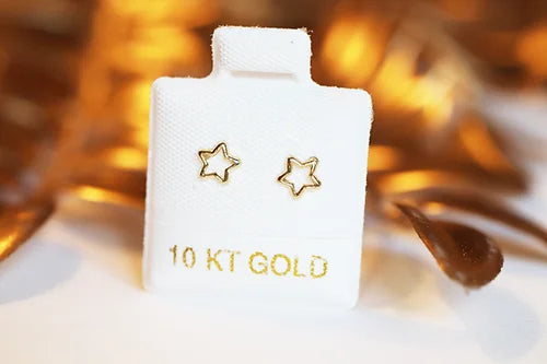 Broquel Oro 10k Mini Estrella Resaque