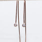 Aretes Largos Plata .925 baño Oro Rosa