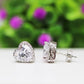 Aretes Corazón Czs Plata 925 baño Rodio